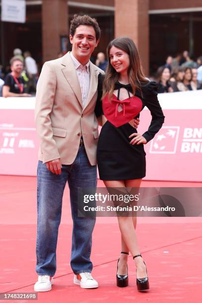 Nicola Conversa and Ginevra Francesconi attend a red carpet for the movie "Un Oggi Alla Volta" at the 21st Alice Nella Città during the 18th Rome...