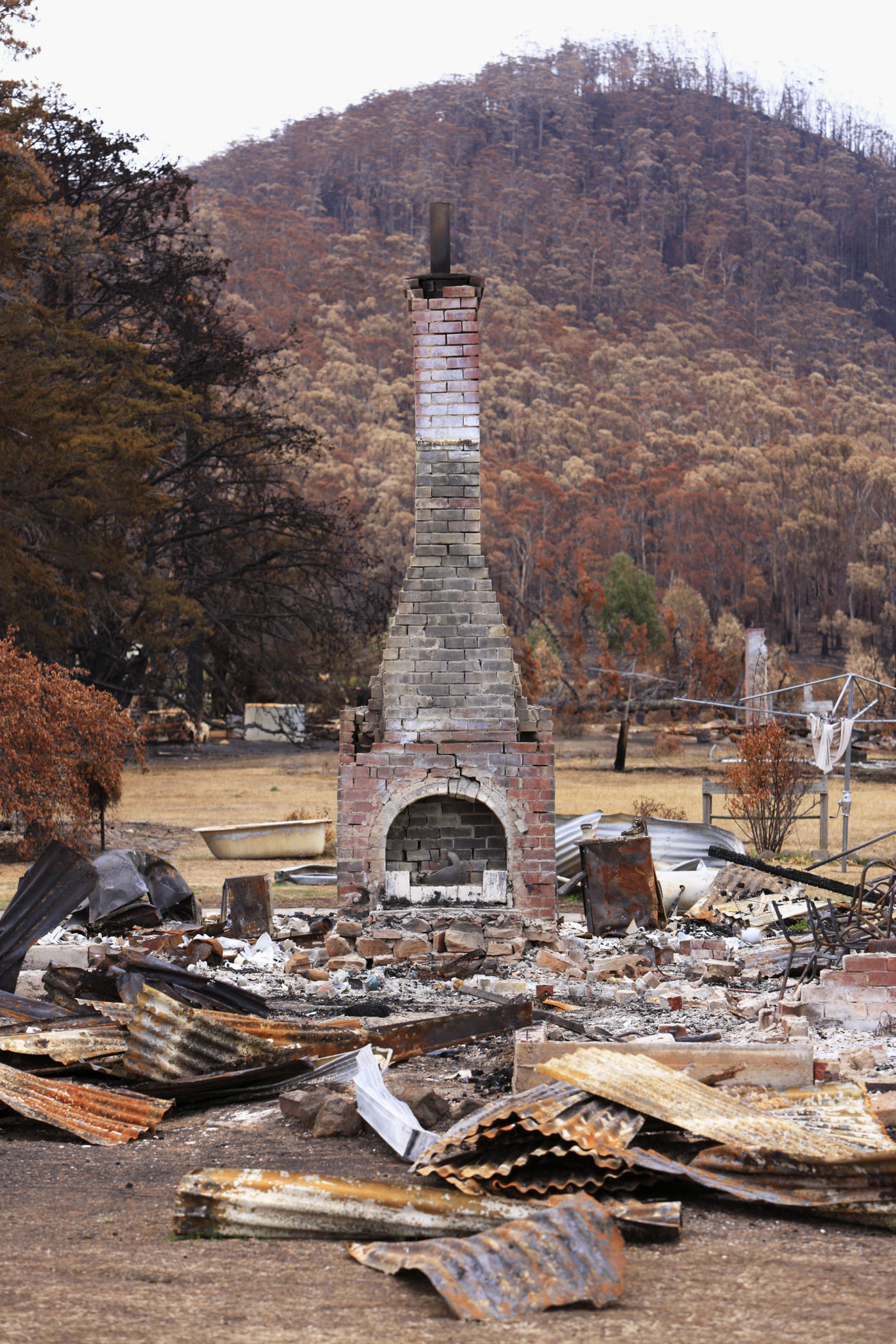House destroyed by catastrophic bushfire House destroyed by catastrophic bushfire