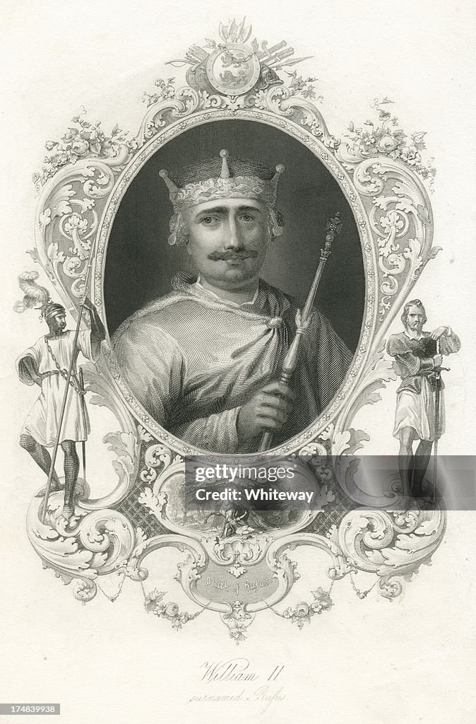 King William Rufus II of England portrait engraving