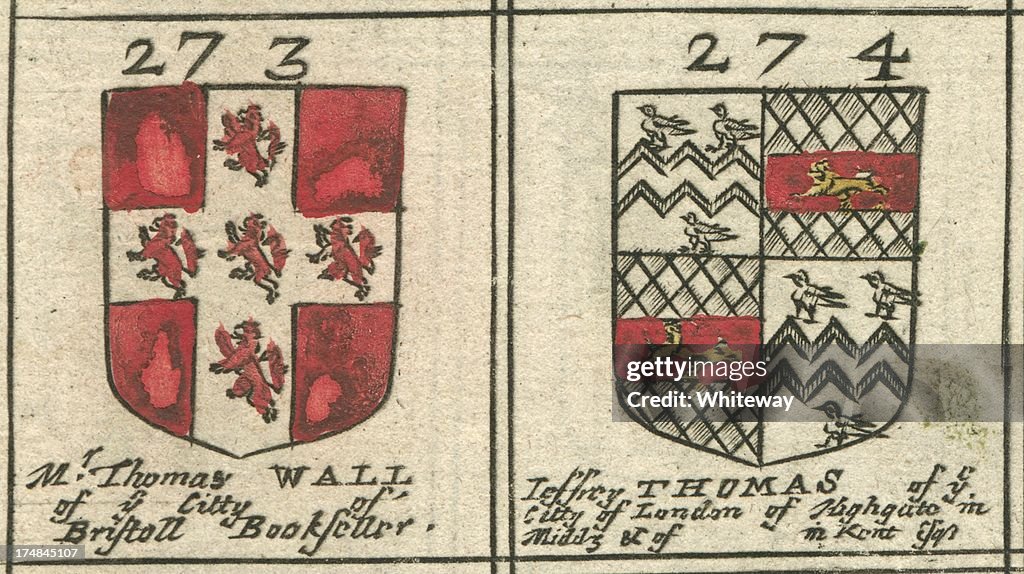 Coat of arms 17th century Wall and Thomas