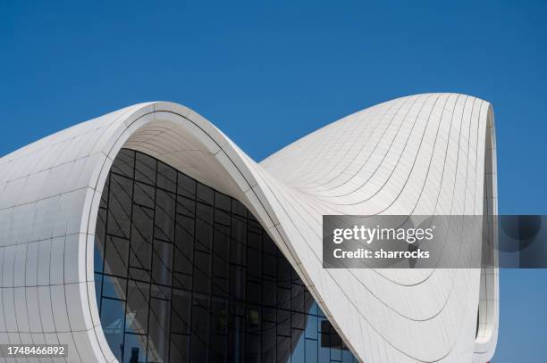 heydar aliyev conference centre, baku, azerbaijan - national convention stock pictures, royalty-free photos & images