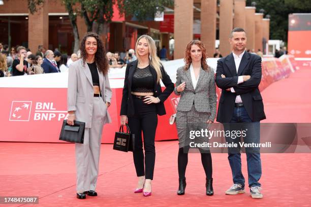 Alice Ferrazza, Manuela Nicolosi, Lucia Anselmi and Francesco Laddaga attend a red carpet for the movie "One Of Us / Maledetta Primavera" at the 21st...