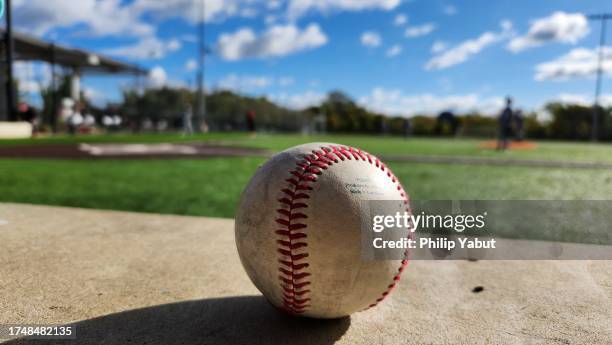 baseball still life - baseball field stock pictures, royalty-free photos & images