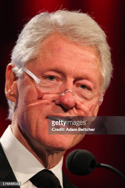 Former President Bill Clinton speaks during the 2013 Starkey Hearing Foundation's "So the World May Hear" Awards Gala on July 28, 2013 in St. Paul,...
