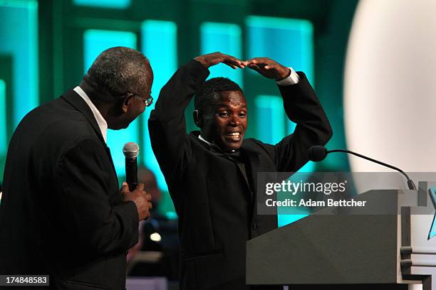 Starkey special guest from Ethiopia speaks about Founder Bill Austin during the 2013 Starkey Hearing Foundation's "So the World May Hear" Awards Gala...