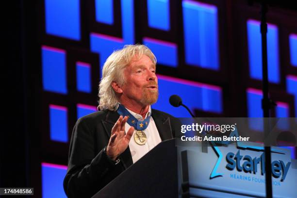 Sir Richard Branson speaks during the 2013 Starkey Hearing Foundation's "So the World May Hear" Awards Gala on July 28, 2013 in St. Paul, Minnesota.