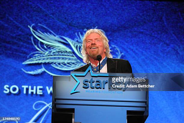 Sir Richard Branson speaks during the 2013 Starkey Hearing Foundation's "So the World May Hear" Awards Gala on July 28, 2013 in St. Paul, Minnesota.