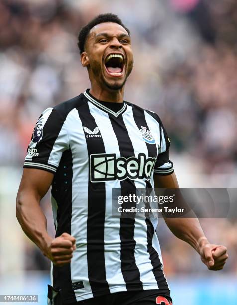 Jacob Murphy of Newcastle United celebrates after scoring Newcastle's opening goal during the Premier League match between Newcastle United and...