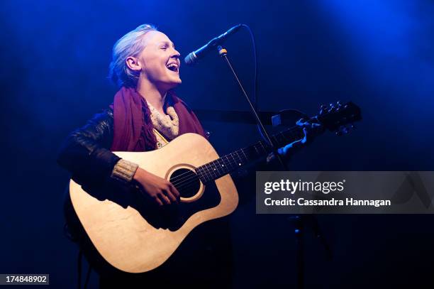 Laura Marling performs for fans on day 3 of the 2013 Splendour In The Grass Festival on July 28, 2013 in Byron Bay, Australia.