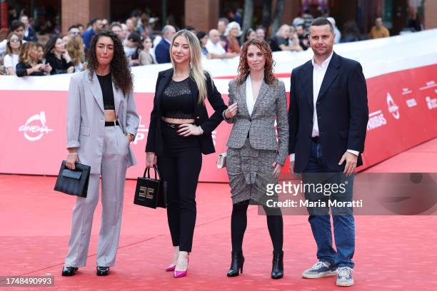 Alice Ferrazza, Manuela Nicolosi, Lucia Anselmi and Francesco Laddaga attend a red carpet for the movie "One Of Us / Maledetta Primavera" at the 21st...