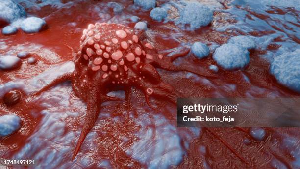 cancer cells vis - oncology abstract stock pictures, royalty-free photos & images