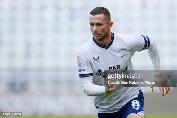 Alan Browne of Preston North End during the Sky Bet Championship match between Preston North End and Millwall at Deepdale on October 21, 2023 in...