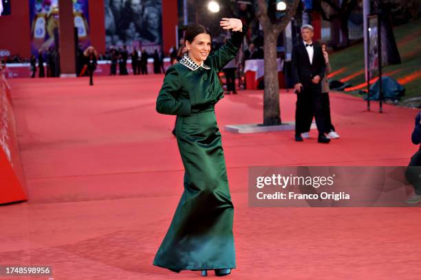 Juliette Binoche attends a red carpet for the movie "La Passion De Dodin Bouffant" during the 18th Rome Film Festival at Auditorium Parco Della...