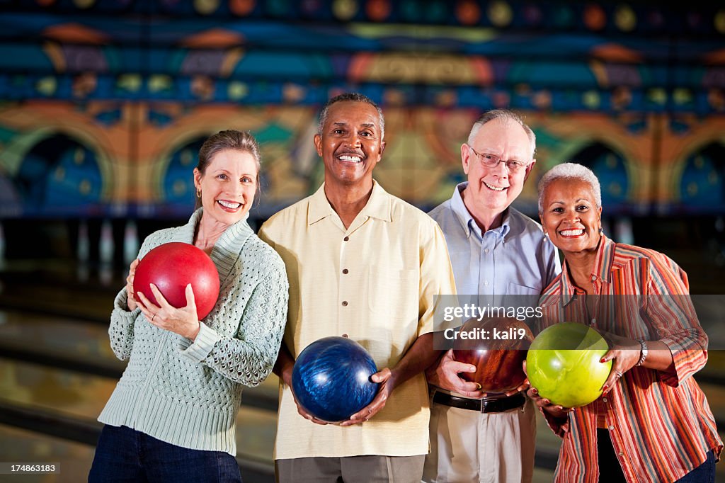 Seniors at bowling alley