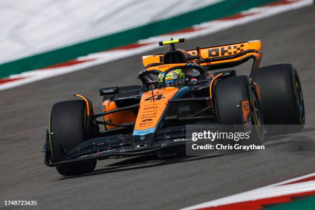 Lando Norris of Great Britain driving the McLaren MCL60 Mercedes on track during the Sprint Shootout ahead of the F1 Grand Prix of United States at...