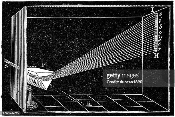 refraction of light - physics diagram stock illustrations