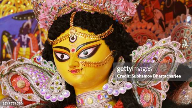 durga idol close up india 2023 - durga stock pictures, royalty-free photos & images