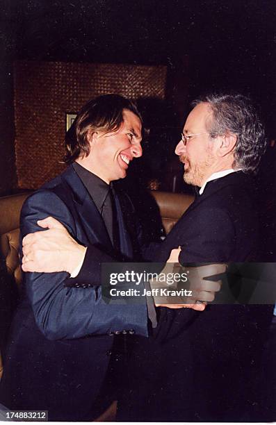 Tom Cruise & Steven Spielberg during 2000 Golden Globe SKG Party in Los Angeles, California, United States.