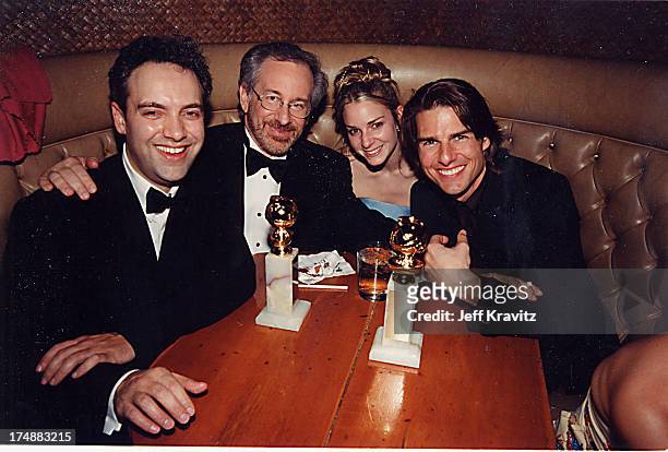 Sam Mendes, Steven Spielberg & Tom Cruise during 2000 Golden Globe SKG Party in Los Angeles, California, United States.