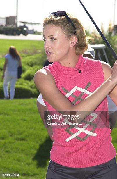 Charlize Theron during VH1 Fairway to Heaven Golf Tourney in Las Vegas, Nevada, United States.
