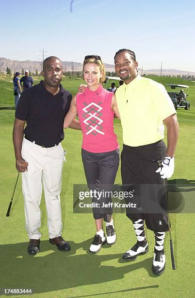 Darius Rucker, Charlize Theron & Will Smith during VH1 Fairway to Heaven Golf Tourney in Las Vegas, Nevada, United States.