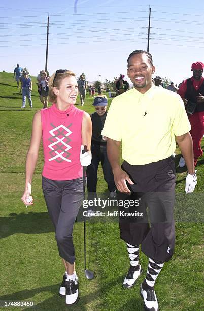 Charlize Theron & Will Smith during VH1 Fairway to Heaven Golf Tourney in Las Vegas, Nevada, United States.