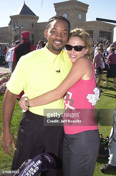 Charlize Theron & Will Smith during VH1 Fairway to Heaven Golf Tourney in Las Vegas, Nevada, United States.