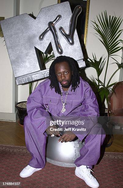 Wyclef Jean during 2000 MTV European Music Awards - Press Conference in Stockholm, Sweden.