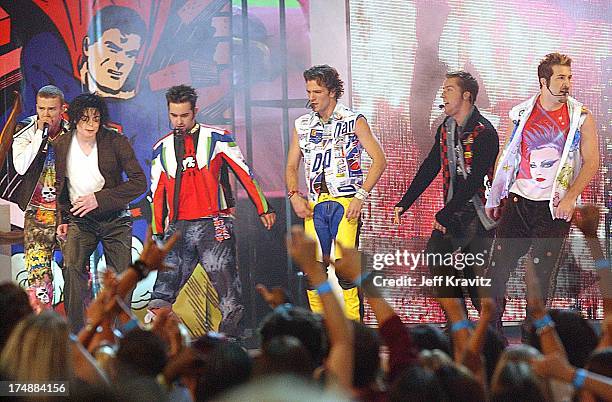 Justin Timberlake, Michael Jackson, Chris Kirkpatrick, JC Chasez, Lance Bass and Joey Fatone