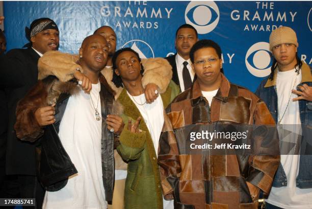 Cash Money crew during The 45th Annual GRAMMY Awards - Arrivals at Madison Square Garden in New York, NY, United States.