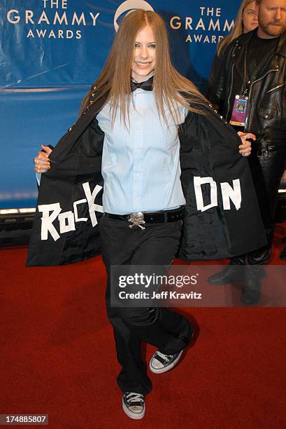 Avril Lavigne during The 45th Annual GRAMMY Awards - Arrivals at Madison Square Garden in New York, NY, United States.