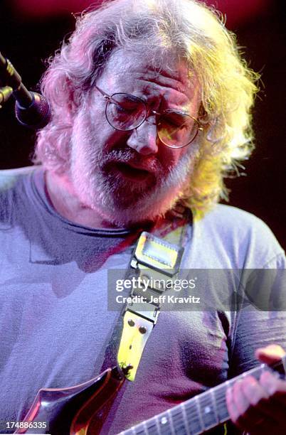 Jerry Garcia of the Grateful Dead in Oakland, CA on 2/26/95