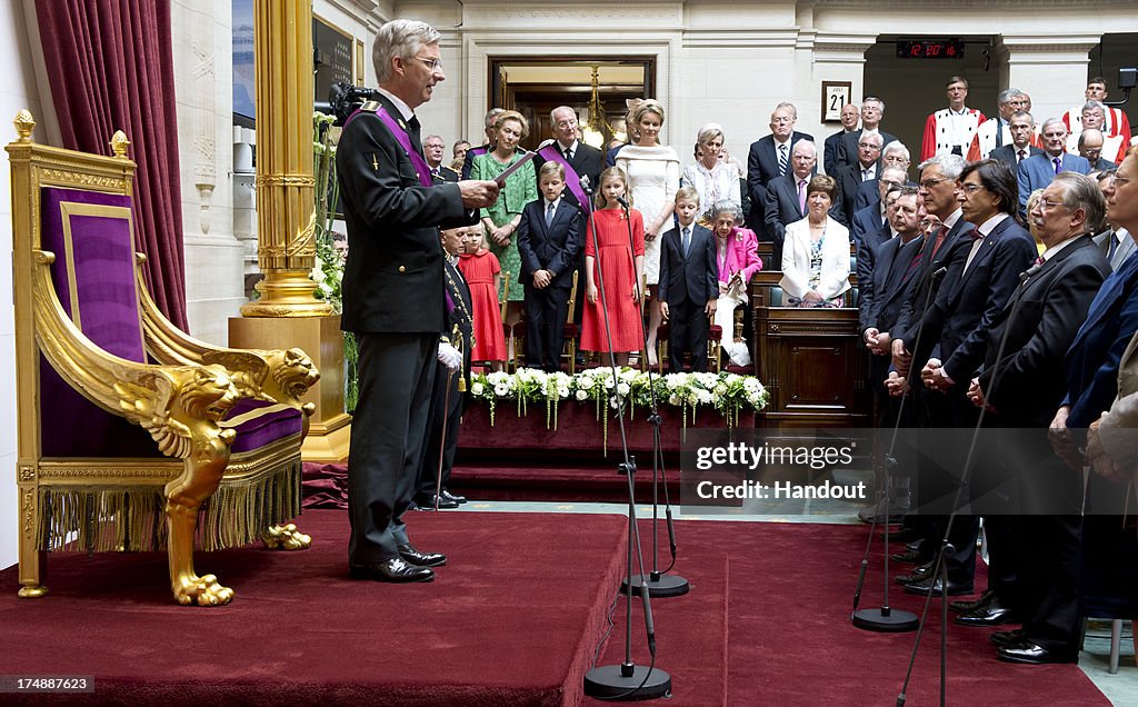 Abdication Of King Albert II Of Belgium & Inauguration Of King Philippe