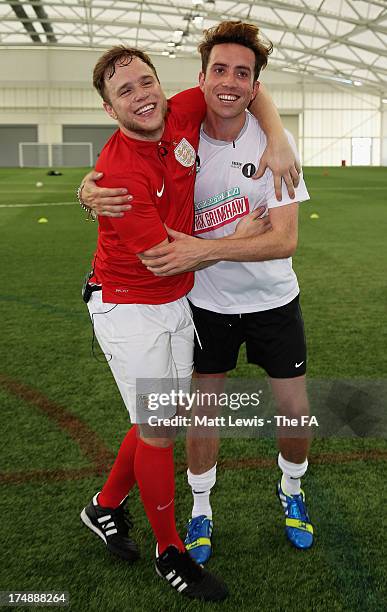 Olly Murs and Nick Grimshaw go head to head in the BBC Radio 1 five-a-side football match between Team Grimshaw, captained by BBC Radio 1 DJ Nick...