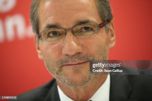 Brandenburg Governor and German Social Democrat Matthias Platzeck arrives for a meeting of the SPD faction in the Brandenburg state parliament on...