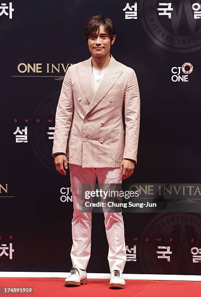 South Korean actor Lee Byung-Hun attends the 'Snowpiercer' South Korea premiere at Times Square on July 29, 2013 in Seoul, South Korea.