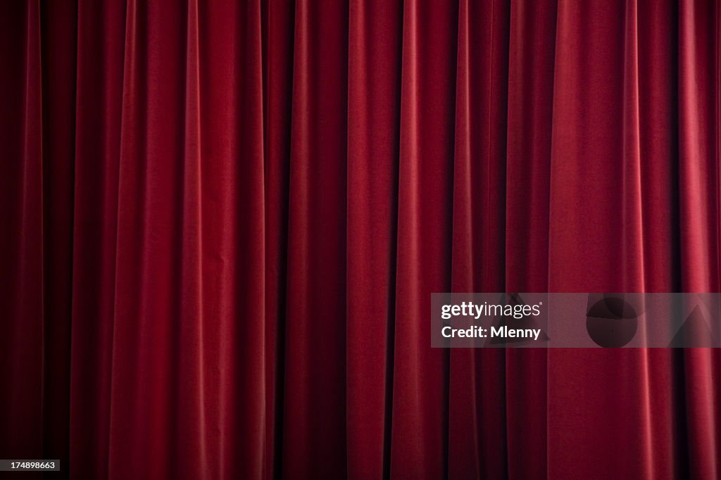 Cortina de palco vermelho Veludo