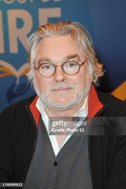 French actor and screenwriter Christian Rauth at the Salon du Livre in Paris on 21 March 2015.
