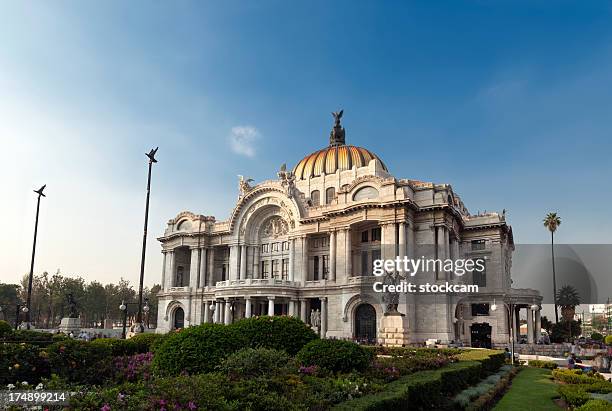palacio de bellas artes en la ciudad de méxico - estatua de bellas artes fotografías e imágenes de stock