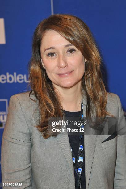 Daniela Lumbroso during a Radio France Bleu broadcast from the Salon de l'Agriculture in Paris on 26 February 2015.