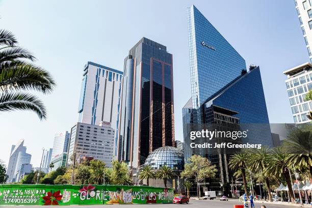 Mexico City, Mexico, Bolsa Mexicana de Valores BMV, stock exchange building, architecture by Juan Jose Diaz Infante, and mural wall, seismic...