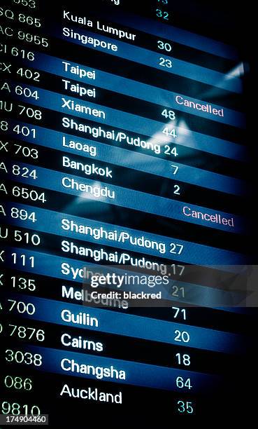 arrival departure board - singapore airport stock pictures, royalty-free photos & images