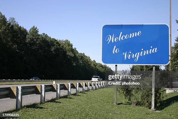 バージニアへようこそ。 - welcome sign ストックフォトと画像