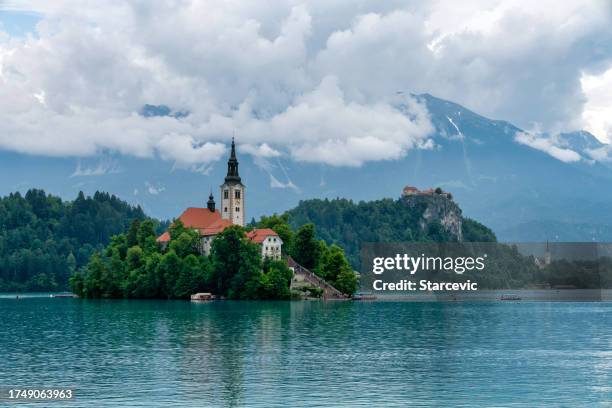 lake bled - bled slovenia stock pictures, royalty-free photos & images