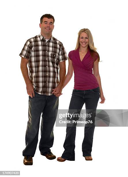 full body couple 2 - naast stockfoto's en -beelden