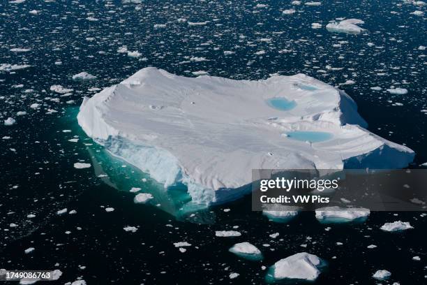 Aerial view of Larsen Inlet, Weddell Sea, Antarctica.