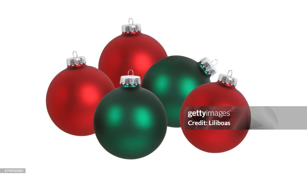 Christmas Ball Series (isolated on white)