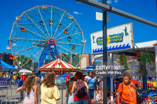 Wonder Wheel in Luna Park. Its an amusement park in Coney Island opened on May 29,2010 at the former site of Astroland,named after original park from...