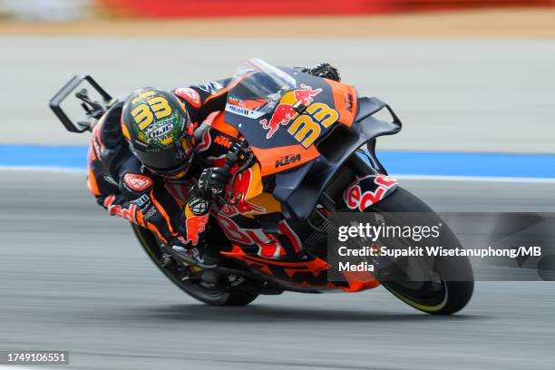 No.33 Brad Binder of South Africa and Red Bull KTM Factory Racing during the MotoGP of Thailand - Free Practice at Chang International Circuit on...