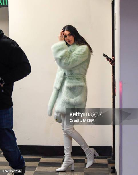 Kendall Jenner is seen leaving Sushi Park on October 27, 2023 in Los Angeles, California.